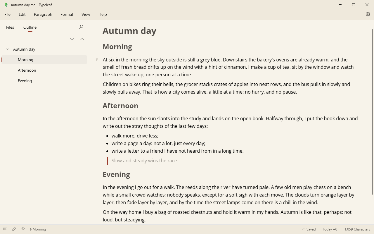Typeleaf screenshot: Xuan Paper